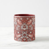 William Morris Strawberry Thief Terracotta Bird マグカップ (中央)