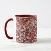 William Morris Strawberry Thief Terracotta Bird マグカップ (左)