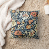 William Morris style floral acanthus pattern クッション (ブランケット)