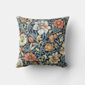 William Morris style floral acanthus pattern クッション (裏面)