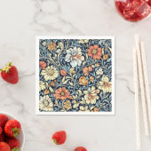 William Morris style floral acanthus pattern スタンダードカクテルナプキン (インサイチュ)