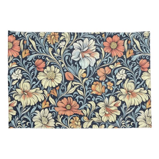 William Morris style floral acanthus pattern 枕カバー (裏面-右)