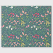 William Morris Style Spring Garden Floral Pattern  ラッピングペーパー (フラット)