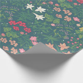 William Morris Style Spring Garden Floral Pattern  ラッピングペーパー (角)