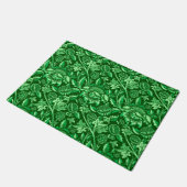 William Morris Sunflowers、エメラルドグリーン ドアマット (アングル)