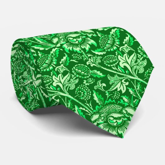 William Morris Sunflowers, Emerald Green ネクタイ (ロール)