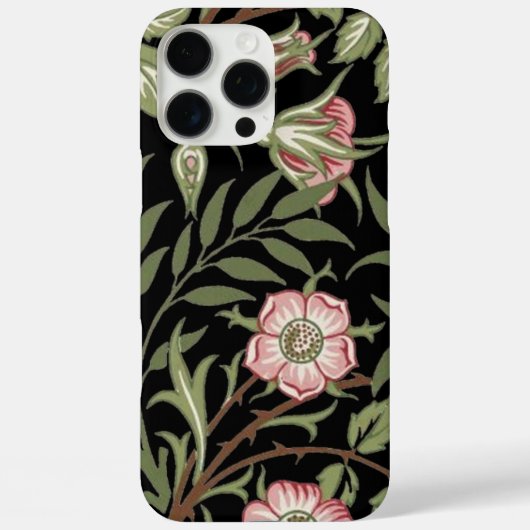 William Morris Textile Pattern Wild Roses Case-Mate iPhoneケース (裏面)