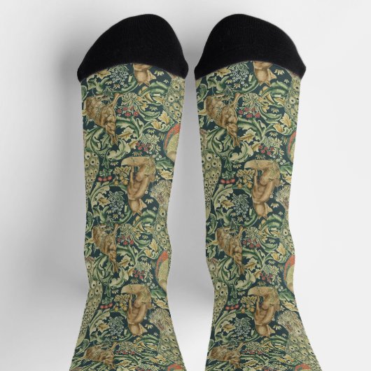 William Morris "The Forest" Wildlife ソックス (上部)
