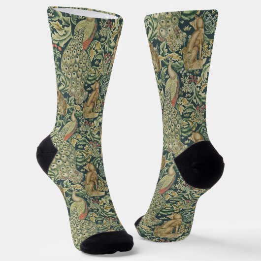 William Morris "The Forest" Wildlife ソックス (傾斜あり)