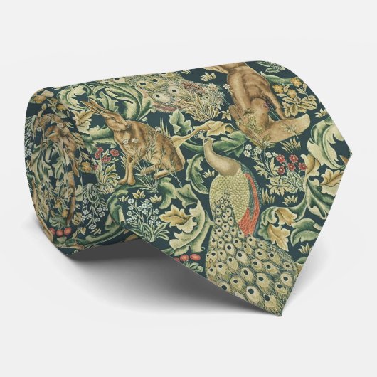 William Morris "The Forest" Wildlife ネクタイ (ロール)