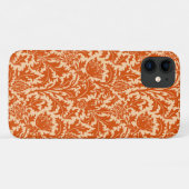 William Morris Thistle Damask、マンダリンオレンジ Case-Mate iPhoneケース (裏面(横))
