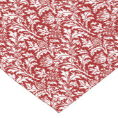 William Morris Thistle Damask (濃い赤と白) ショートテーブルランナー (コーナー)