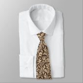 William Morris Thistle Damask, Taupe Tan & Beige ネクタイ (タイ)