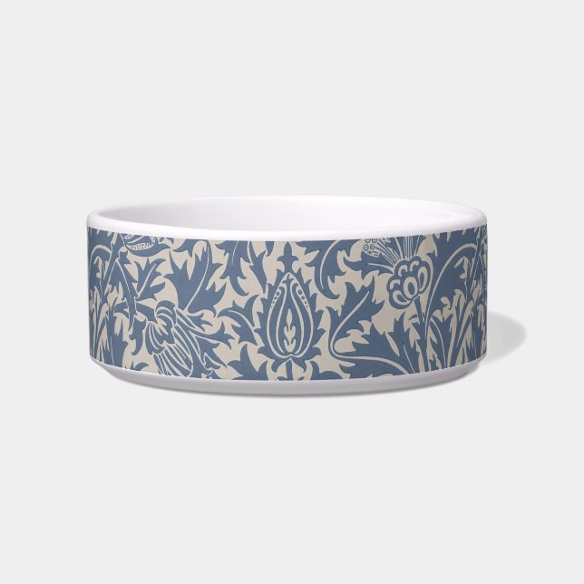 William Morris Thistle Sage Blue Pattern ボウル (正面)