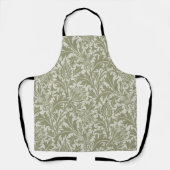 William Morris Thistle Sage Green Pattern エプロン (正面)
