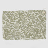 William Morris Thistle Sage Green Pattern ゴルフタオル (横)