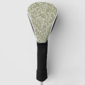 William Morris Thistle Sage Green Pattern ゴルフヘッドカバー (正面)