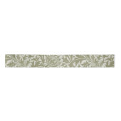 William Morris Thistle Sage Green Pattern サテンリボン (正面)