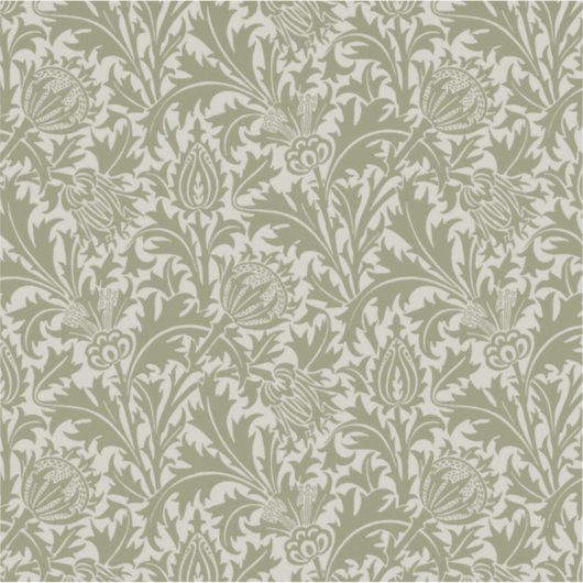 William Morris Thistle Sage Green Pattern シール (正面)