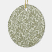 William Morris Thistle Sage Green Pattern セラミックオーナメント (左)