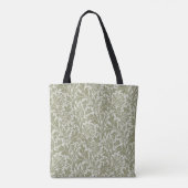 William Morris Thistle Sage Green Pattern トートバッグ (裏面)