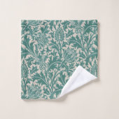 William Morris Thistle Sage Green Pattern バスタオルセット (ウォッシュタオル)