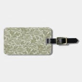 William Morris Thistle Sage Green Pattern ラゲッジタグ (正面横)