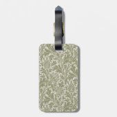 William Morris Thistle Sage Green Pattern ラゲッジタグ (裏面縦)