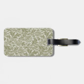 William Morris Thistle Sage Green Pattern ラゲッジタグ (裏面横)