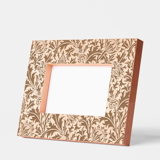 William Morris Thistle Sage Green Pattern レーザー彫刻フレーム (左)