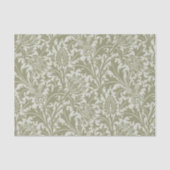 William Morris Thistle Sage Green Pattern 薄葉紙 (正面)