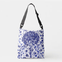William Morris Tree of Life, Cobalt Blue and White