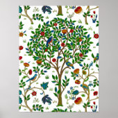 William Morris Tree of Life Pattern, Green & 数々の. ポスター (正面)