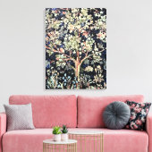 William Morris Tree of Life Stretted Canvas Print キャンバスプリント (インサイチュ (リビング))