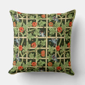 William Morris Trellis Pattern in Green クッション (正面)