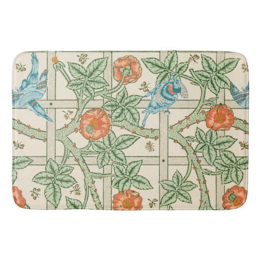 William Morris Trellis Victorian Wallpaper バスマット (正面)