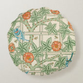 William Morris Trellis Victorian Wallpaper ラウンドクッション (裏面)