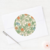 William Morris Trellis Victorian Wallpaper ラウンドシール (封筒)