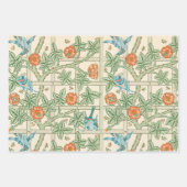 William Morris Trellis Victorian Wallpaper ラッピングペーパーシート (正面)