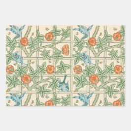 William Morris Trellis Victorian Wallpaper ラッピングペーパーシート
