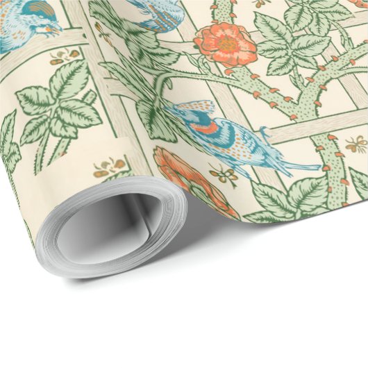 William Morris Trellis Victorian Wallpaper ラッピングペーパー (ロールコーナー)