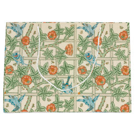 William Morris Trellis Victorian Wallpaper ラージペーパーバッグ