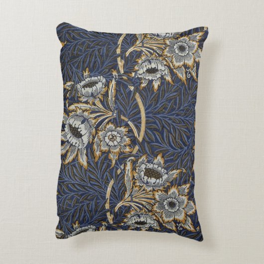 william morris tulip and willow tapestry pattern アクセントクッション (裏面(縦))