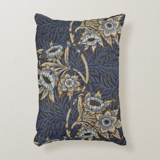 william morris tulip and willow tapestry pattern アクセントクッション (正面(垂直))