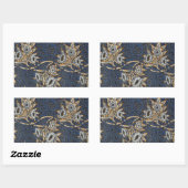 william morris tulip and willow tapestry pattern 長方形シール (シート)