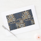william morris tulip and willow tapestry pattern 長方形シール (封筒)