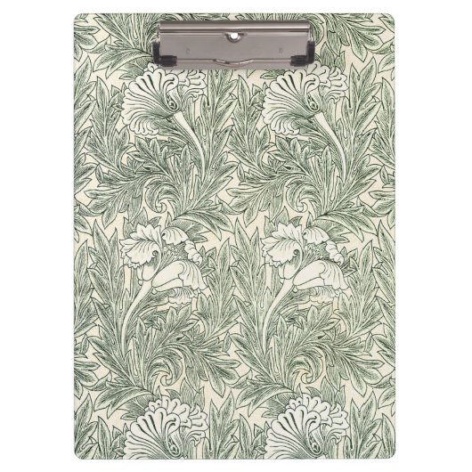 William Morris Tulip Wallpaper Classic Green クリップボード (正面)