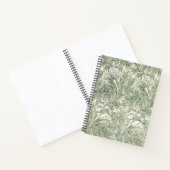 William Morris Tulip Wallpaper Classic Green ノートブック (内部)