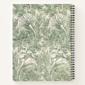 William Morris Tulip Wallpaper Classic Green ノートブック (裏面)