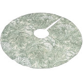 William Morris Tulip Wallpaper Classic Green ブラッシュドポリエステルツリースカート (アングル)